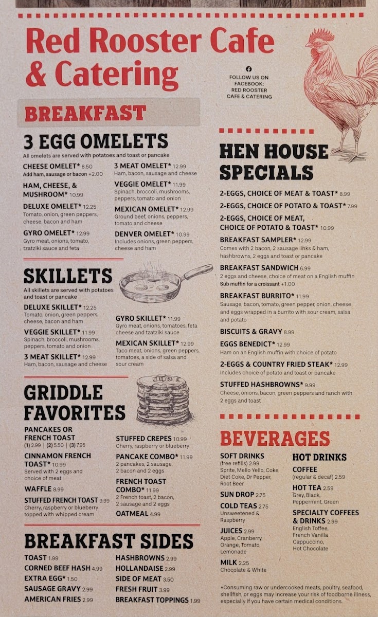 Red Rooster Cafe Menu - Image 2